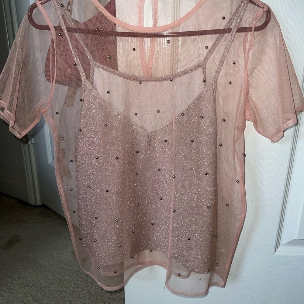 Elegant Pink Sheer Top
